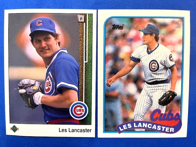 Les Lancaster 1989 Upper Deck & 1989 Topps Baseball - Cubs
