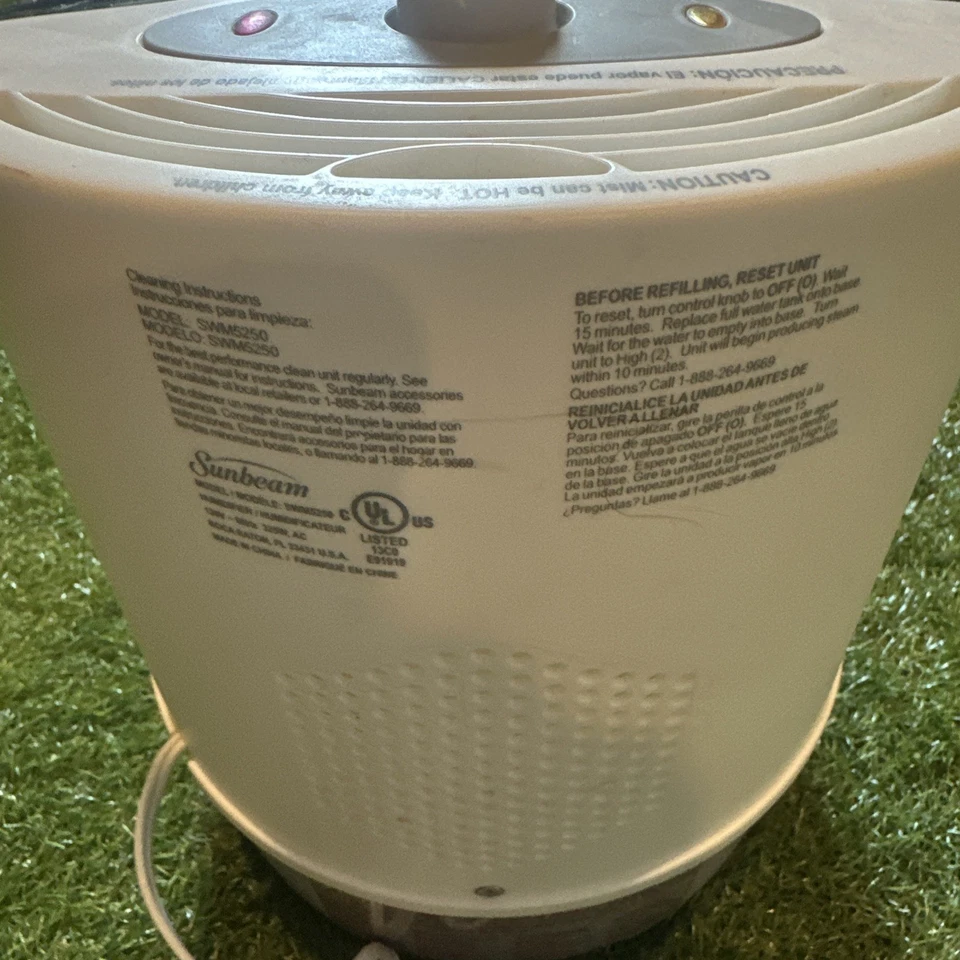 Sunbeam Filter Free Humidifier Warm Mist SWM5250 Auto Shutdown 24Hr Run Tested - Image 4 of 4