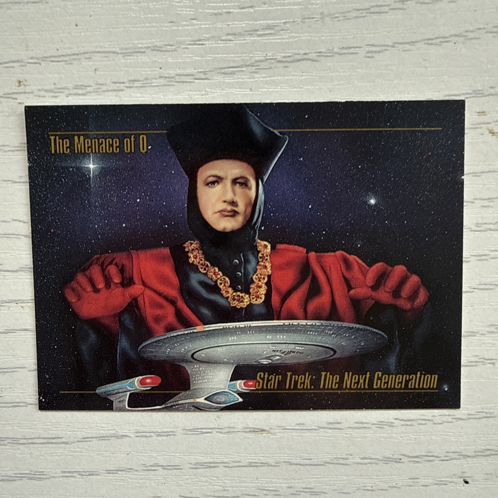 The Menace of Q #49 1993 SkyBox Star Trek Master Series trading card — raw and PSA graded price guide