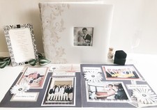 Nautical Wedding Scrapbook Album, 12 by 12, Premade Ready for your 4 by 6 pics