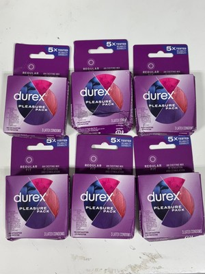 DUREX Pleasure Pack Latex Condoms (Pack 6) 3 each one EXP 10/2025