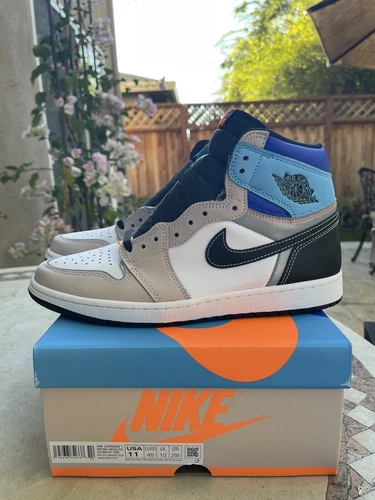 Größe 11 - Nike Air Jordan 1 High Retro Prototyp blau weiß Herren DC6515-100 NEU