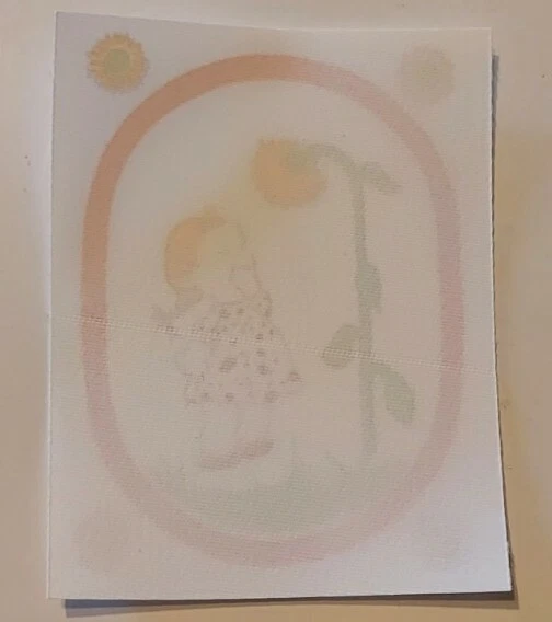 Vintage Girl Flower Toddler Infant Child Sew Clothing Patch Tag Label x 2  - Image 2 of 2