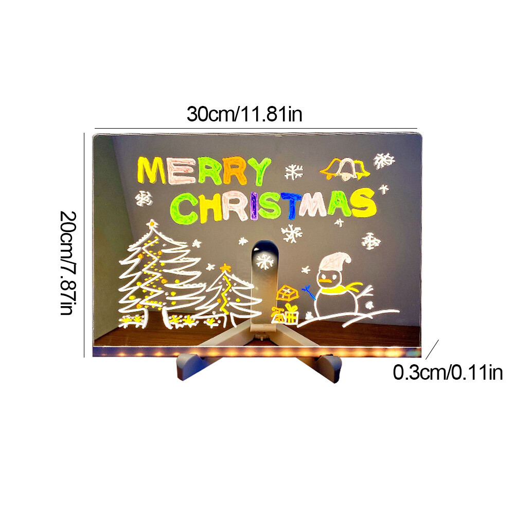 Lighted Dry Erase Board Erasable LED Letter Message Board for Office