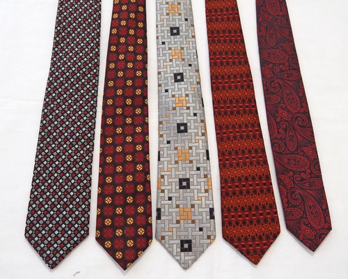 Lote 5 corbatas vintage años 50-60 div modelos estrechas cool elegante - Imagen 8 de 26