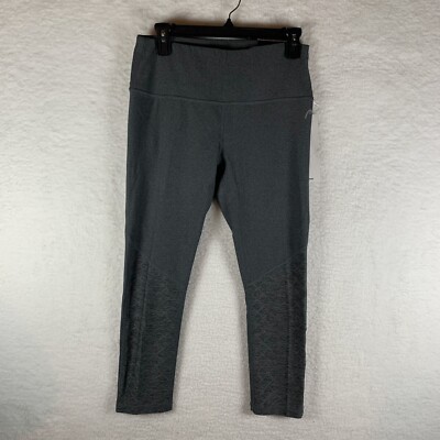 Head Capri Leggings Women's Size Large Charcoal Heather High Rise Pull On 6329