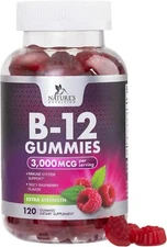 Vitamin B12 Gummies 3000mcg, Extra Strength B-12 Energy  - Raspberry flavor