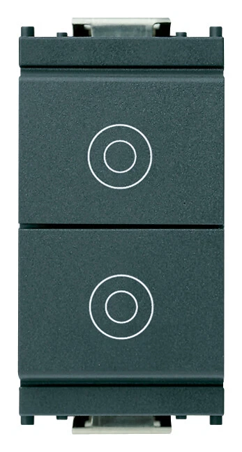 VIMAR IDEA 16121 DOUBLE BUTTON 1P NO 10A grey