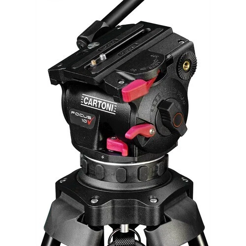 Cartoni Focus 10 Fluid Head Kit with 2-Stage Aluminum SmartStop SDS Tripod 100mm - Image 4 of 4
