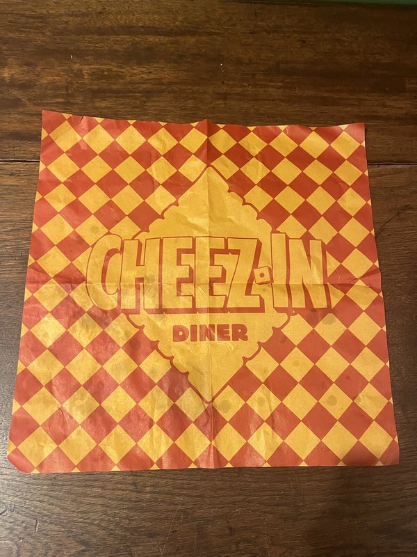 CHEEZ-IN DINER BASKET LINER Cheez-It Cheese Viral Pop Up Restaurant RARE Promo