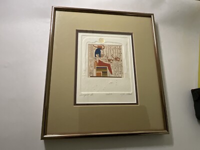 Jan Fleck, Scorpio III, Pencil Signed, Hand Colored, Egyptian Etching, 40/150