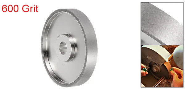 Rueda lapidaria Diamond 6 pulgadas x 1 pulgada agujero de eje 600 muelas abrasivas de grano Foto 2 de 4