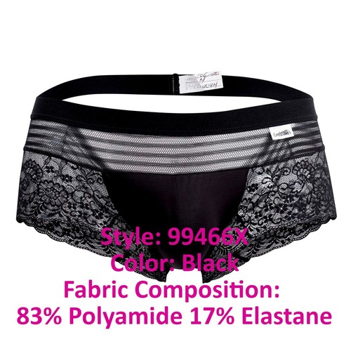 CandyMan 99466X Lace Briefs Color Black - Picture 8 of 9