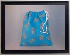 Gymnastics Leotard Grip Bags / Blue Princess Crowns Gymnast Birthday Goody Bag