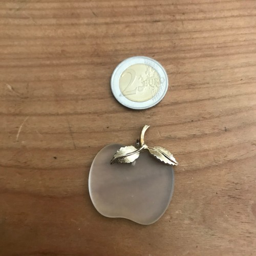 Pendentif Pomme Vintage En Argent - Bijou Ancien Broche