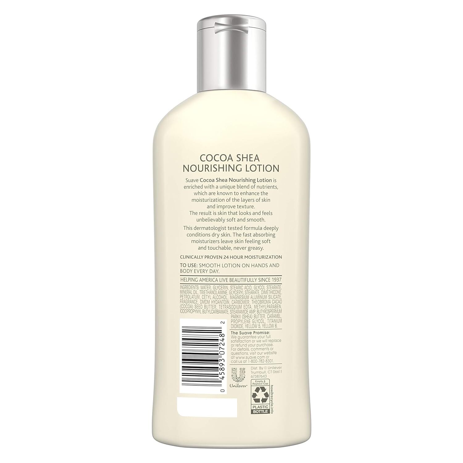 New Suave Smoothing with Cocoa Butter & Shea Body Lotion, 10 Fluid Ounce