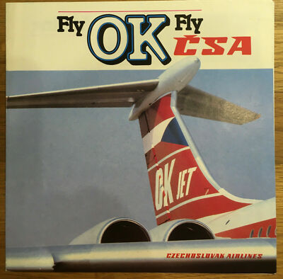 1980s CSA CZECHOSLOVAK AIRLINES IL 62 PROFILE BROCHURE TU134 YAK40 ROUTE MAP