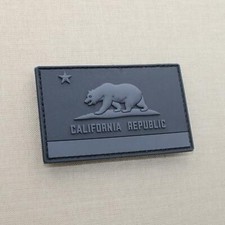 Patch morale tattica PVC oscurante bandiera dello stato California CA sottomesso
