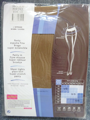 Lot De 4 Collants HELANCA Très Fins - 10 Deniers, Taille 2 (FR40/42), Beige, Extensibles, Neufs Avec étiquettes