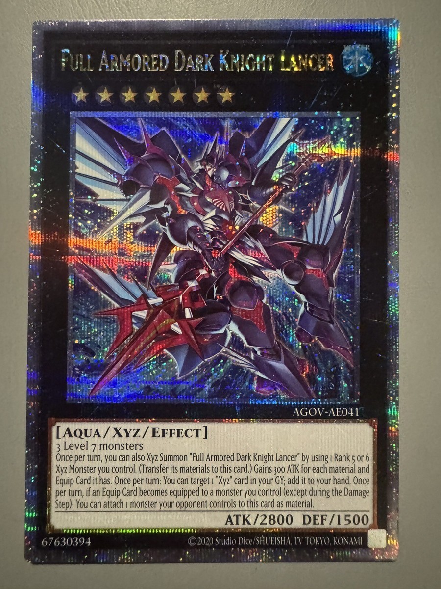 YUGIOH FULL ARMORED DARK KNIGHT LANCER ASIA ENGLISH AGOV