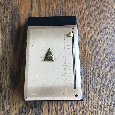 VTG LIST FINDER DIRECTORY METAL FLIP TOP ADDRESS BOOK CAPITAL SYMBOL