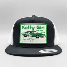 Kelly Girl Racing Nascar Trucker Hat, Janet Guthrie Racing Patch on Yupoong 6006