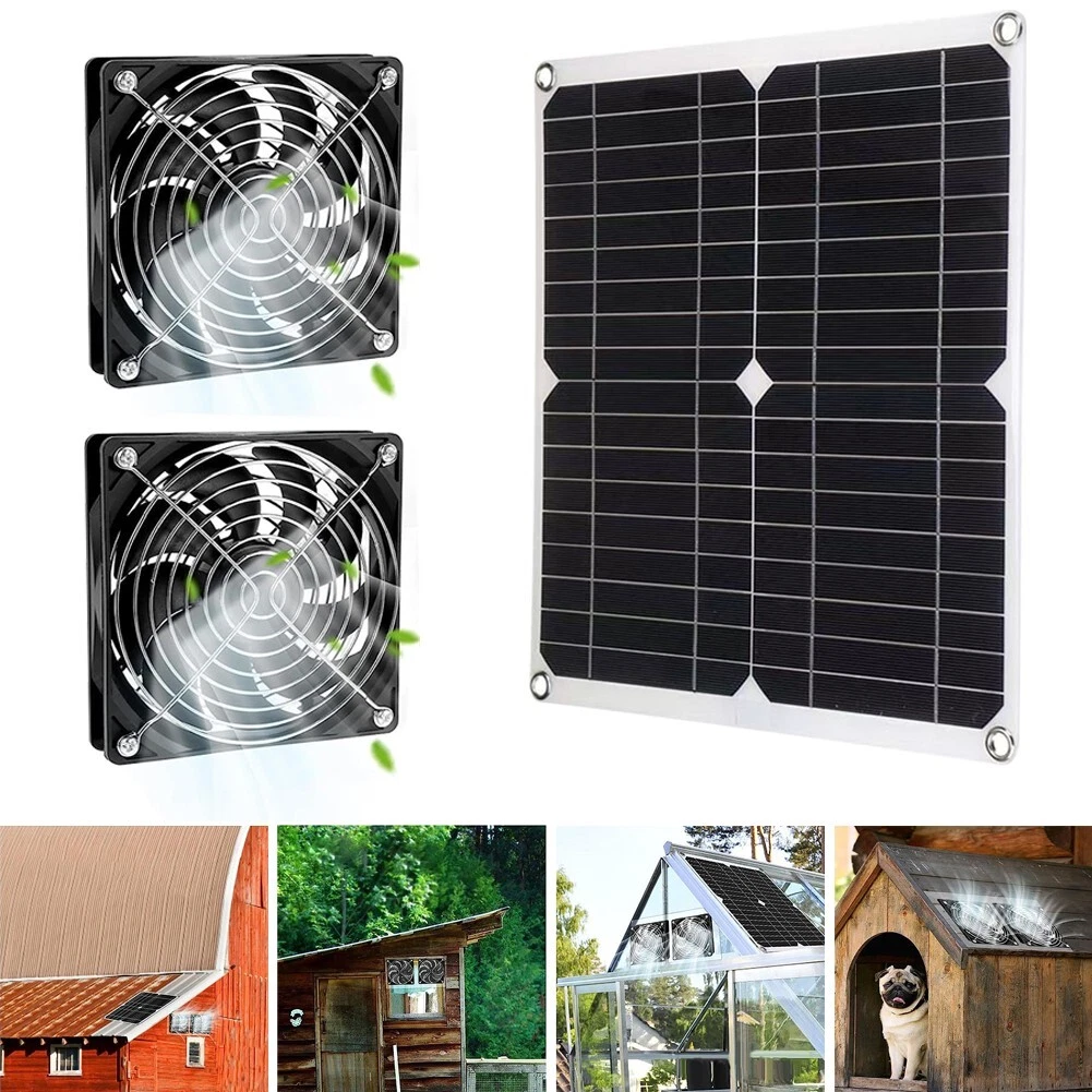 Eco friendly Solar Powered Ventilation Fan for Pet House Chicken Coop and  More | eBay
