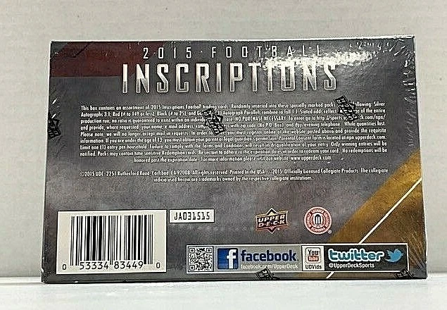 2015 Upper Deck Inscriptions Football Factory Sealed Hobby Box Marcus Mariota RC - Image 2 of 2