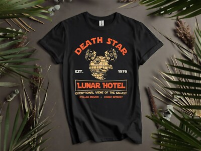 Retro Star Wars Todesstern Mond T-Shirt T Shirt Herren Damen Unisex Tshirt K708