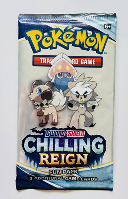 Pokemon Card - Chilling Reign - Fun Pack - 3 Cards - Factory Sealed | eBay