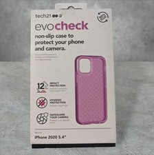 A4. Tech21 Evo Check Case for Apple iPhone 2020 (12 Mini) Purple See Description