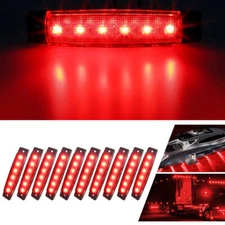 10PCS 3.8" Smoked Red Side Marker Clearance Tail Light LED for Truck Trailer New