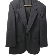 Vtg Burberrys Burberry Mens Blazer 42R Charcoal Gray Wool Sport Coat Nailshead