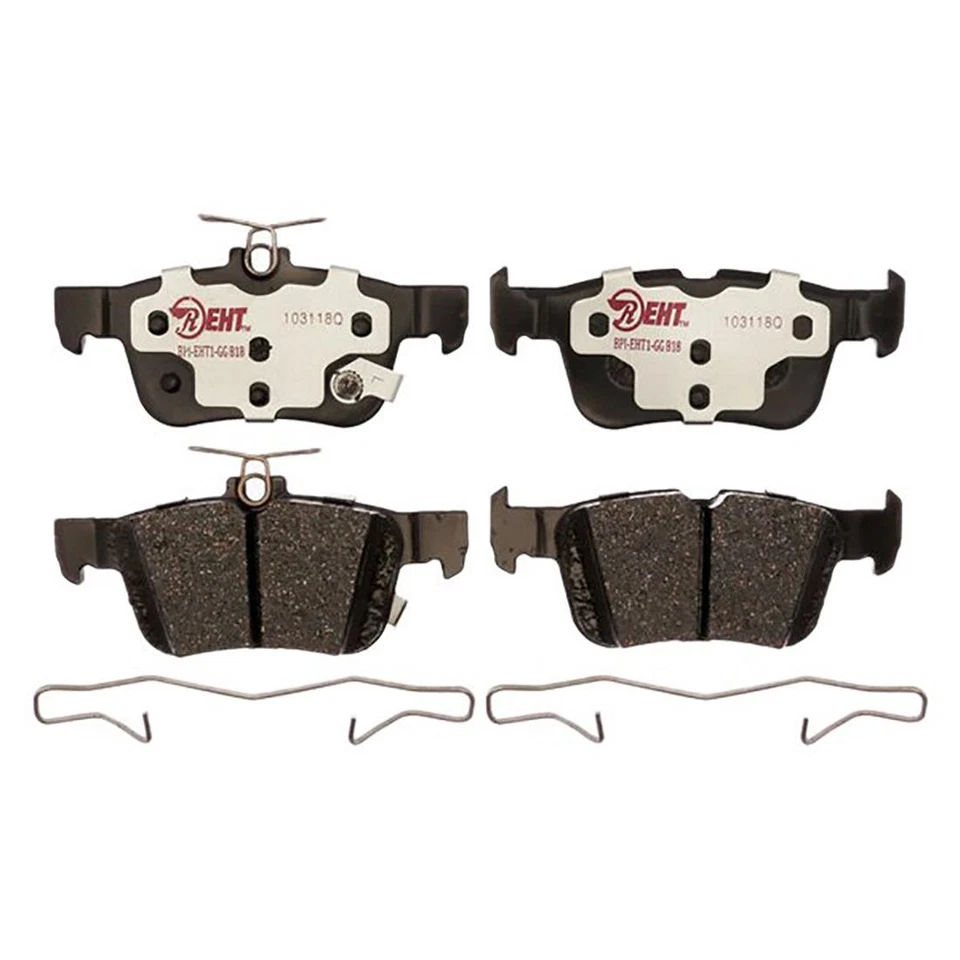 Rotores de freno delanteros traseros y pastillas de freno híbridas para Ford Fusion 2017-2018 - Raybestos Foto 3 de 4