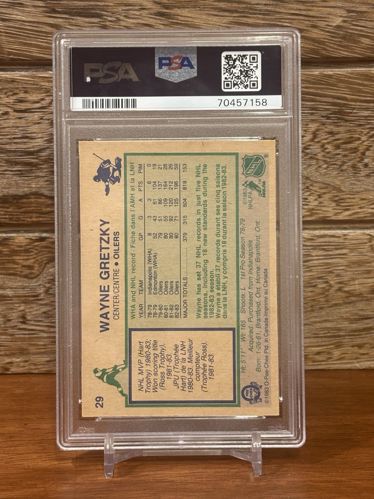 1983-84 O-Pee-Chee OPC #29 Wayne Gretzky PSA 6 EX-MT Sharp Copy! Oilers Hockey view 7