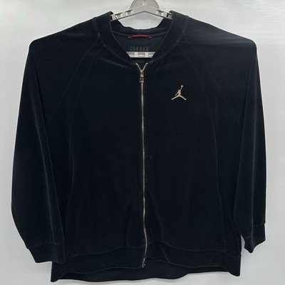 Nike Air Jordan Track Jacket Mens XXXL 3XL Black Jumpman Velour