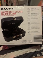 NEW OPEN BOX Bauhn Bluetooth Suitcase Record Player Black