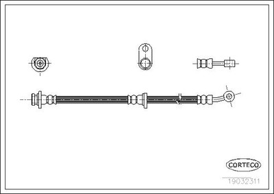 Corteco 19032311 Brake Hose for Honda