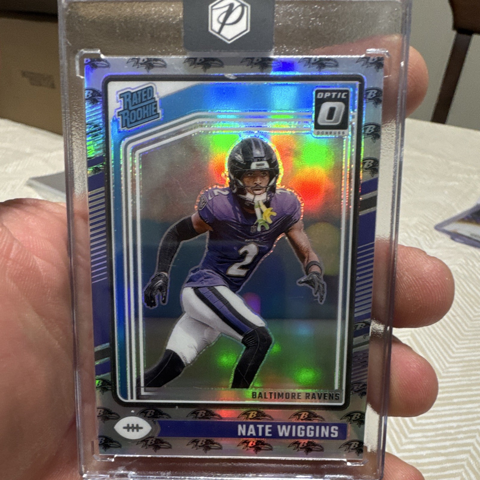 Nate Wiggins Panini Donruss Optic #281 Blue Hyper