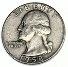 #  C9863    WASHINGTON   QUARTER   COIN,    1958-D