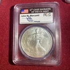 PCGS MS69 2013 Silver Eagle 1st Strike Signed John Mercanti US Mint 12th Chief