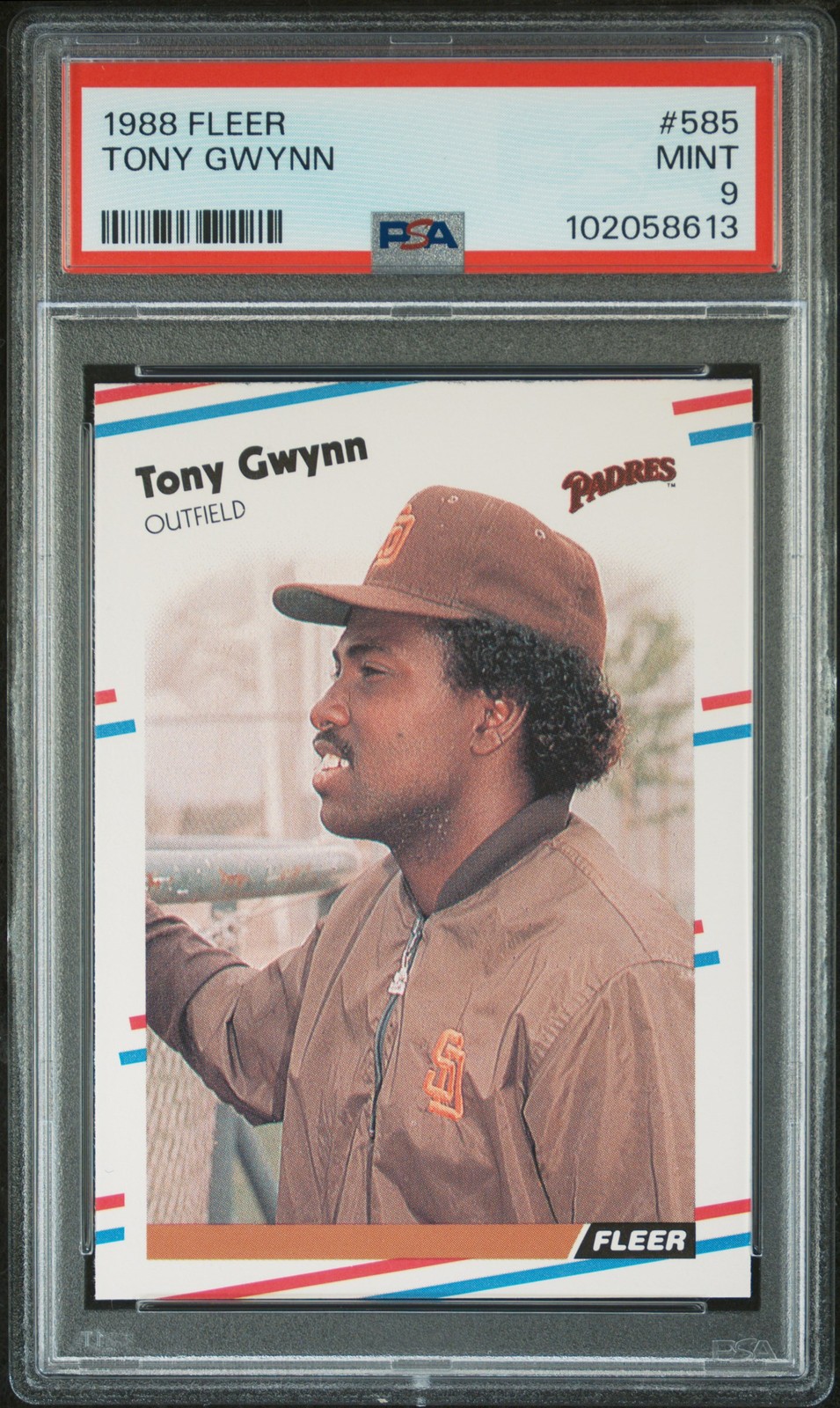 1988 Fleer #585 Tony Gwynn PSA 9