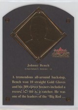 2002 Fleer Fall Classic Hall of Fame Plaques /1989 Johnny Bench #20HF HOF 04br