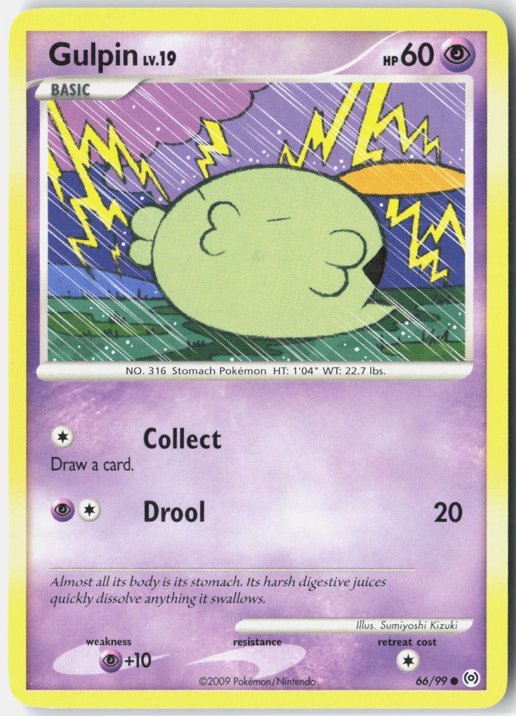 Gulpin (66) Arceus 66/99 Pokemon Card