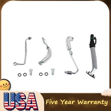 4)Turbo Oil Return Drain Line & Oil Feed Pipe Kit For Chevy Cruze Buick GM 1.4L
