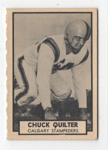 1962 Topps CFL Chuck Quilter Calgary Stampeders #32 - 第 1/2 張圖片