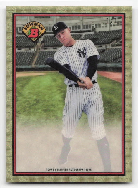 2021 Bowman Transcendent 89S-AJ Aaron Judge Superfractor Auto 1/1 Made NO AUTO