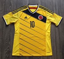 COLOMBIA HOME FOOTBALL SHIRT 2014 SOCCER ADIDAS JERSEY MENS TRIKOT NATIONAL SZ L