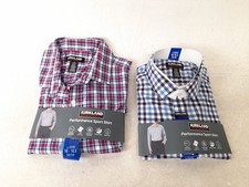 2 Pcs. of Men's Kirkland Signatures in Red  Blue Size L L/S Button Up Shirts