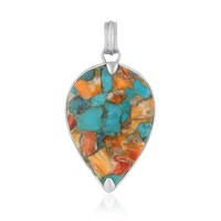 Cavill SilberanhäNger Tropfen Kingman Mohave TüRkis 47X25Mm Schmuck